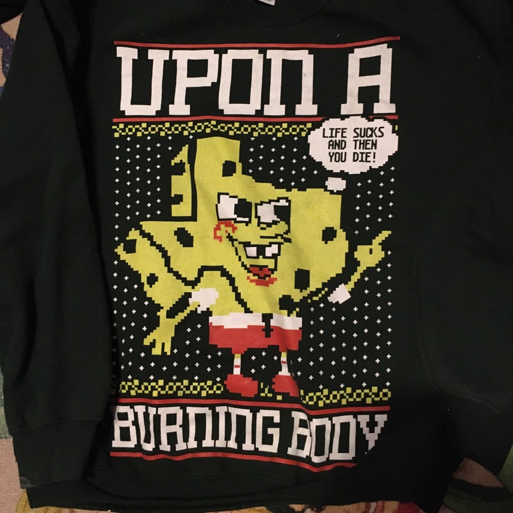 Upon a burning body band sweater